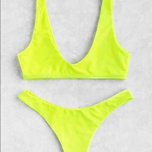 Neon High Waisted Bikini